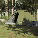 ZNTS Camping Tent Dome 4-Person Olive Green Waterproof 4009618