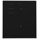 ZNTS Office Cabinet Black 90x40x102 cm Steel 336407