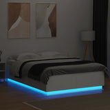 Bed Frame with LED without Mattress White 140x200 cm 3209611