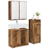 Bathroom Furniture Set 3 pcs Old Wood Engineered Wood 3415648