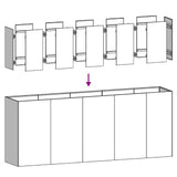 ZNTS Planter 200x40x80 cm Stainless Steel 860728