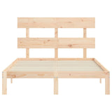 Bed Frame without Mattress Small Double Solid Wood Pine 3193501
