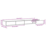 ZNTS Bed Drawers in Concrete Grey - 135x36.5x16.5 cm Made from Engineered Wood 866990