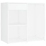 LED Dressing Table with Cabinet White Engineered Wood 3082017