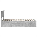 Bed Frame Concrete Grey 90 x 200 cm Engineered Wood 3408798