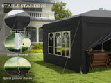 3 x 6 m Pop Up Gazebo with Sides and Windows, Height Adjustable Wedding Camping Party Tent Canopy T3398P317720