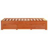 Bed Frame without Mattress with Drawers Wax Brown 100x200 cm Solid Wood Pine 3308812