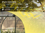 Polytunnel Greenhouse Walk-in Grow House with Plasric Cover, Door, Mesh Window and Steel Frame, 3 x T3398P318593
