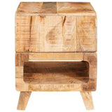 End Table with Shelf Brown 40 x 40 x 49 cm Solid Mango Wood 4104553