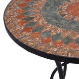 Table Orange and Grey Ceramic top and Powder-coated iron frame 46717