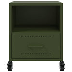 ZNTS Bedside Cabinet Olive Green 36x39x43.5 cm Steel 846712