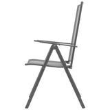 Reclining Chair Set of 2 Anthracite E-coated, powder-coated steel 42716