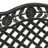 Garden Bench Green Cast aluminium Medium Durable Garden Bench 317741