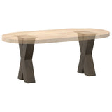 Coffee Table Legs X-Shaped 2 pcs Natural Steel 28x cm Steel 4012951