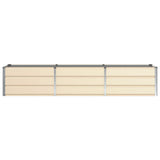 Planter Ivory 240 x 80 x 45 cm Steel 42018090