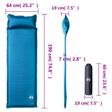 Self Inflating Camping Mattress with Pillow 1-Person Turquoise 4007135