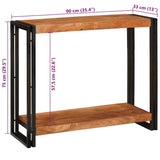 Console Table Brown 90 x 33 x 75 cm Solid Acacia Wood 4104737