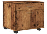 Rolling Cabinet Old Wood 45x38x54 cm Engineered Wood 856654