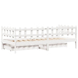 Daybed with Drawers without Mattress White 80x200 cm Solid Wood 3302133