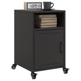 Bedside Cabinets 2 pcs Black 36x39x59 cm Steel 846717