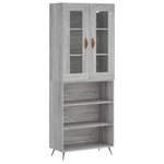 Highboard Grey Sonoma 69.5x34x180 cm Engineered Wood 3198703