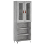 Highboard Grey Sonoma 69.5x34x180 cm Engineered Wood 3198703