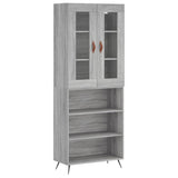 Highboard Grey Sonoma 69.5x34x180 cm Engineered Wood 3198703