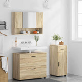 Bathroom Furniture Set with Drawer with Shelf 3 pcs Sonoma Oak 3393035