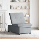 Sofa Bed Light Grey 194 x 50 x 82 cm Plywood 42008582