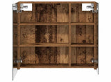 Bathroom Mirror Cabinet with Shelf Old Wood 60 x 14.5 x 70 cm 889061