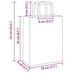 ZNTS Paper Bags 250 pcs with Handles Yellow 18x8x22 cm 4102006