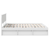 Bed Frame with Headboard White 180 x 200 cm Solid Pine Wood 3410564