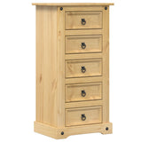 Bedside Cabinet Corona 53x39x103 cm Solid Wood Pine 4005661