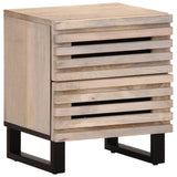 Bedside Cabinets 2 pcs 40x34x46 cm Solid Wood Bleached Mango 377433