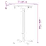 ZNTS Dining Table White Ø60x110 cm Engineered Wood and Steel 4008300