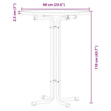 Bar Table White 60x110 cm Engineered Wood and Steel 4008300