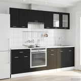 Kitchen Unit Lyon 8 pcs Black Oak Engineered Wood 3445860
