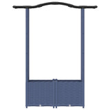 Raised Bed with Trellis and Roof Grey 125 x 40 x 138 cm PP 42032554
