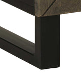 ZNTS Bedside Cabinet Black 50x33x60 cm Solid Wood Mango 4017692