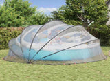 Pool Dome Folding Manual Transparent 546 x 516 x 250 cm PVC 42001129