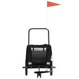 Pet Bike Trailer Black Oxford Fabric and Iron 93898