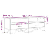 TV Cabinet Sonoma Oak 122x34x41 cm Engineered Wood 848580