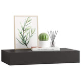 Floating Wall Shelf with Drawer Black 48x25x8 cm 288205