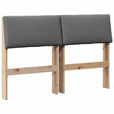 Upholstered Headboard Dark Grey 120 cm Solid Pine Wood 879130