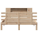 ZNTS Bookcase Bed without Mattress 120x200cm Solid Wood Pine 3322708
