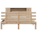 ZNTS Bookcase Bed without Mattress 120x200cm Solid Wood Pine 3322708