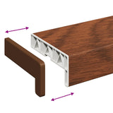 Window Sill Brown Wood 160 x 15 x 4.5 cm PVC 42022248