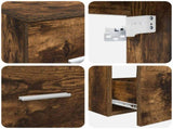 Bathroom Cabinet Set 3 pcs Smoked Oak 49.5 x 35 x 63 cm 3405799