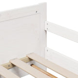 Bed Frame with Mattress White 80 x 200 cm Solid Pine Wood 3385950