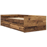 Bed Frame with Drawer Old Wood 90 x 190 cm Solid Pine Wood 3403207